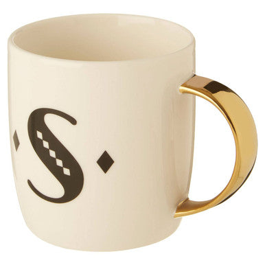 White Monogram Mug S | Diamond Deco
