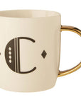White Monogram Mug C | Diamond Deco