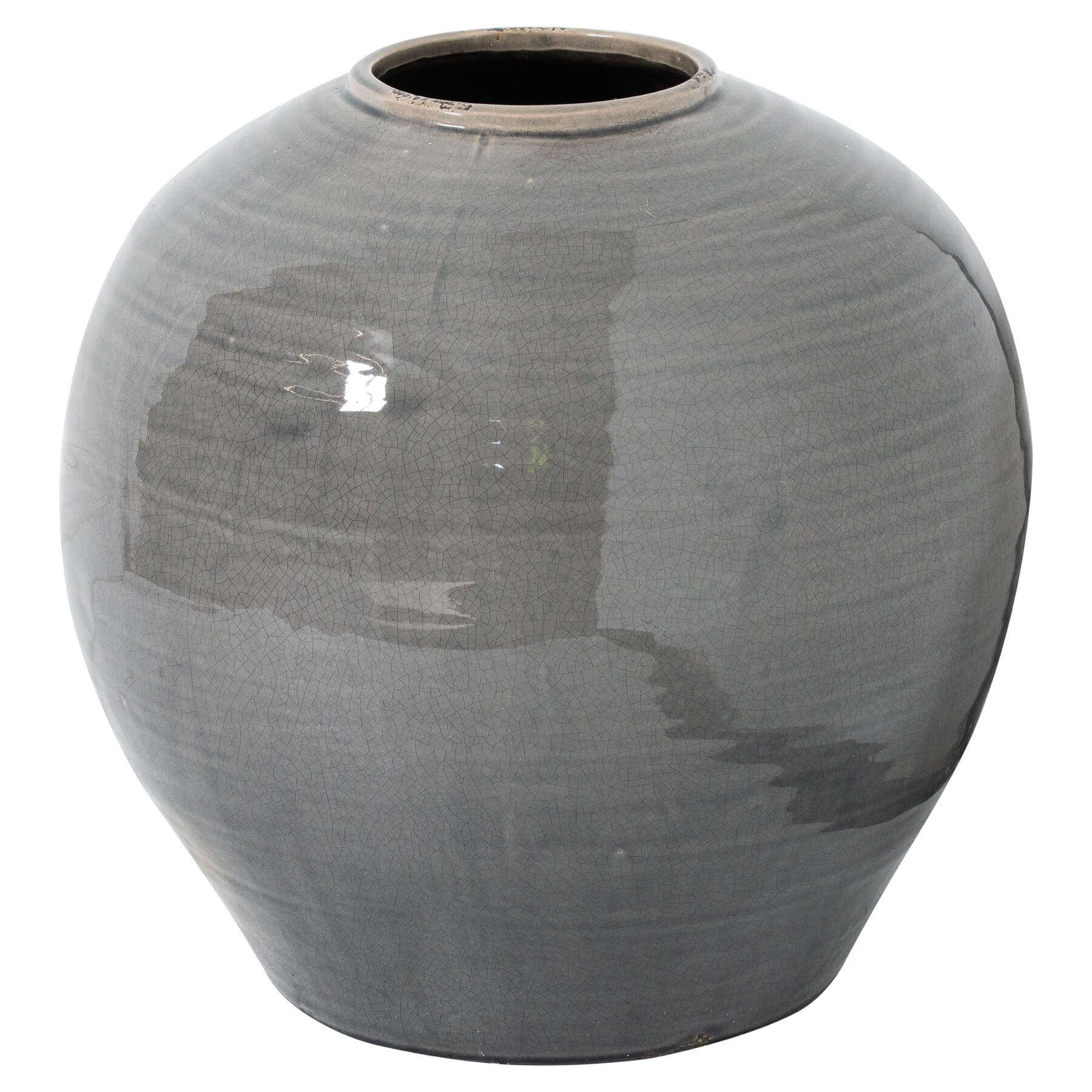 Elegant Garda Grey Glazed Regola Vase | Modern Home Decor