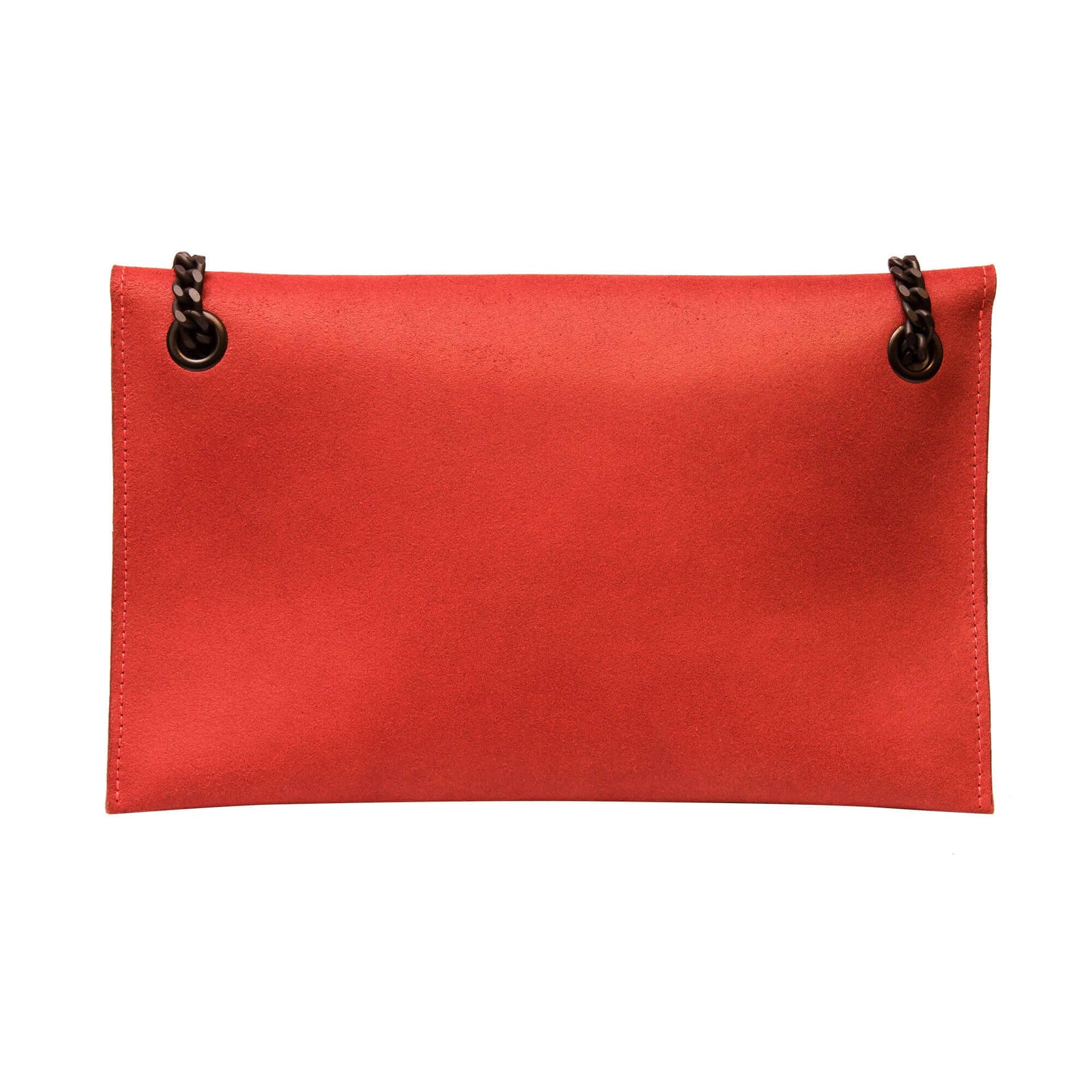 Red Leather Shoulder Bag with Chain Strap – Versatile &amp; Handmade by RR at brixbailey.com