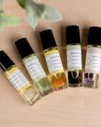 Essential Oils Roll-On with Crystals - set of 5-1