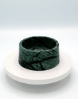 Dark Green Marble Dog Bowl