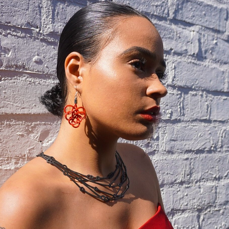 Flare Reclaimed Rubber Necklace-3