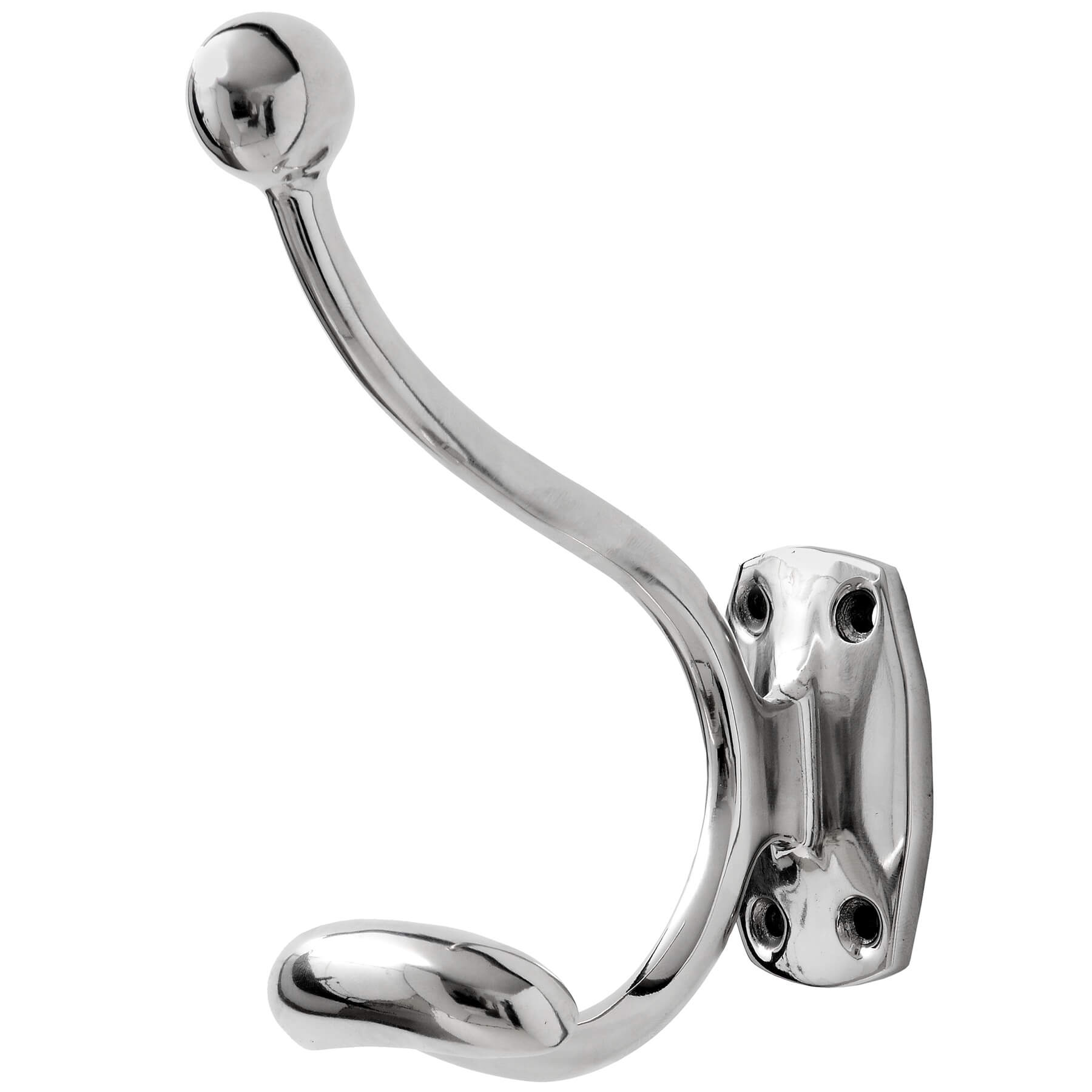 Heavy-Duty Single Hook Chrome Coat Hanger | Sleek &amp; Sturdy