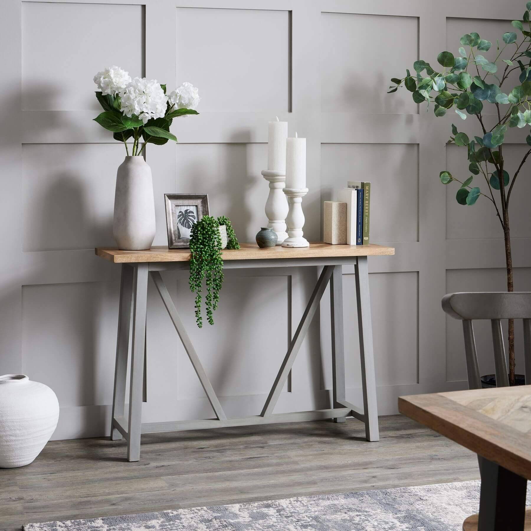 Tall Ceramic Vase in Stone Finish