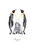 Penguins - Personalised Watercolour Fine Art Print