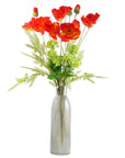 Pack of 6 x Artificial Flowers Poppy Stem - 2 Flowers 100cm-3