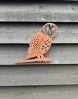 Rusty Metal Owl Garden Decoration