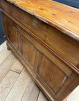 Antique Pine Pedestal Desk Dressing Table with Cupboards & Drawers