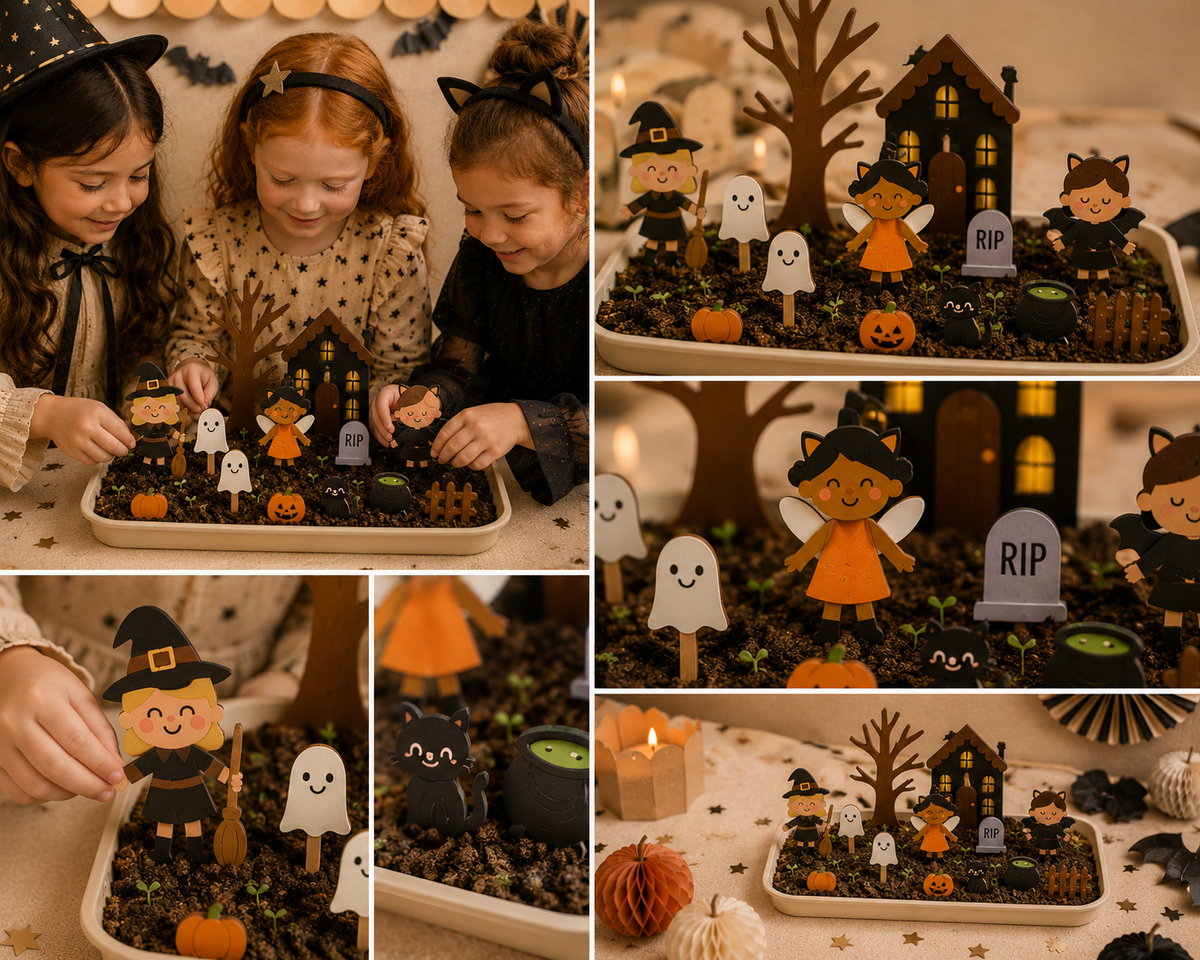 Halloween Fairy Garden Refill ( Fairies, soil &amp; seeds)