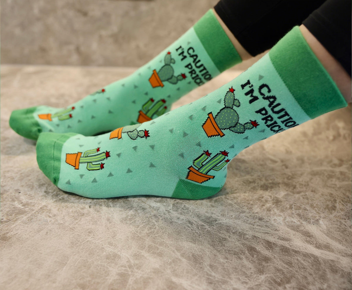 Caution I'm Prickly Bamboo Socks