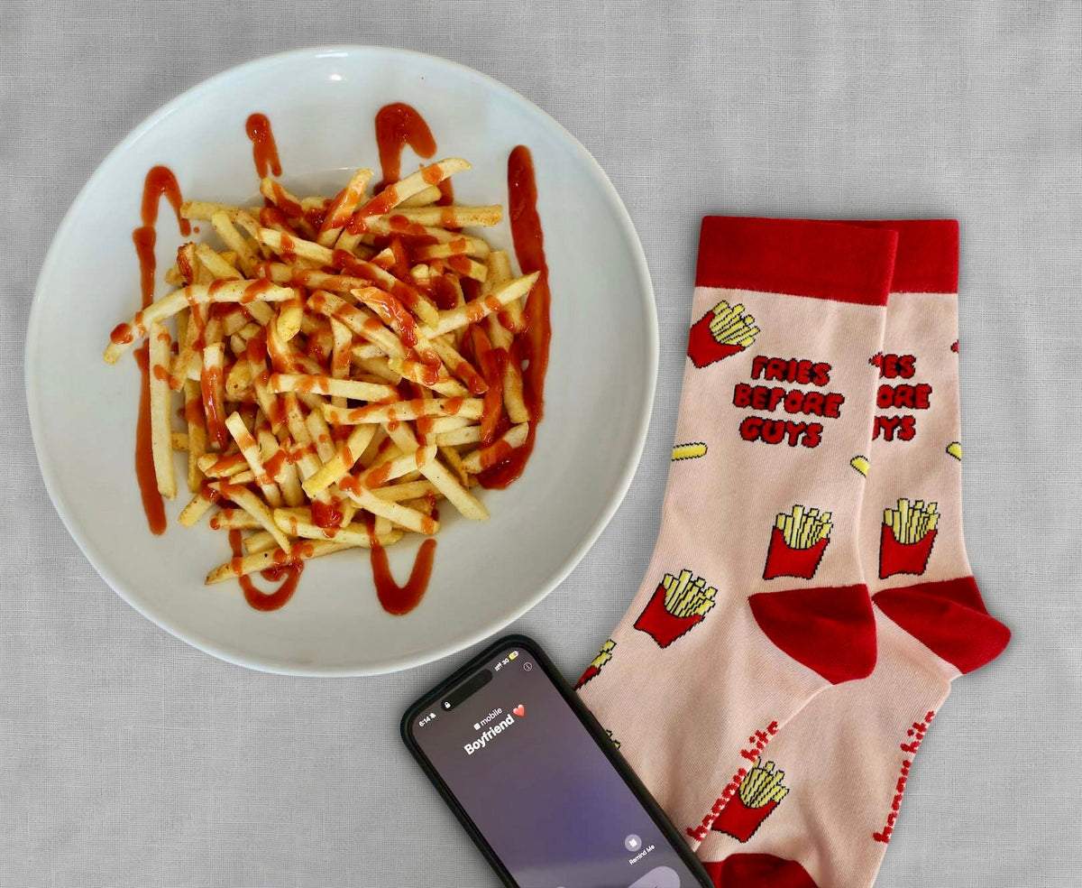 Fries Before Guys Bamboo Socks