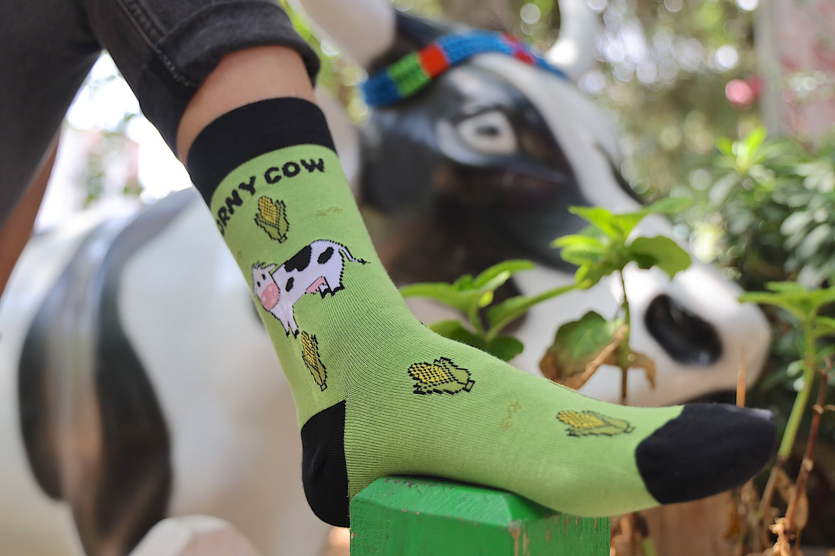 Corny Cow Bamboo Socks