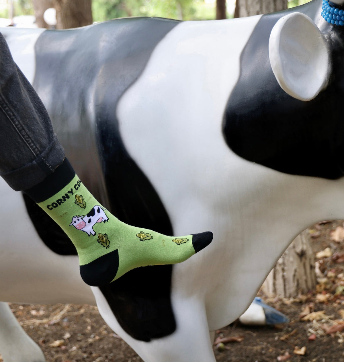 Corny Cow Bamboo Socks