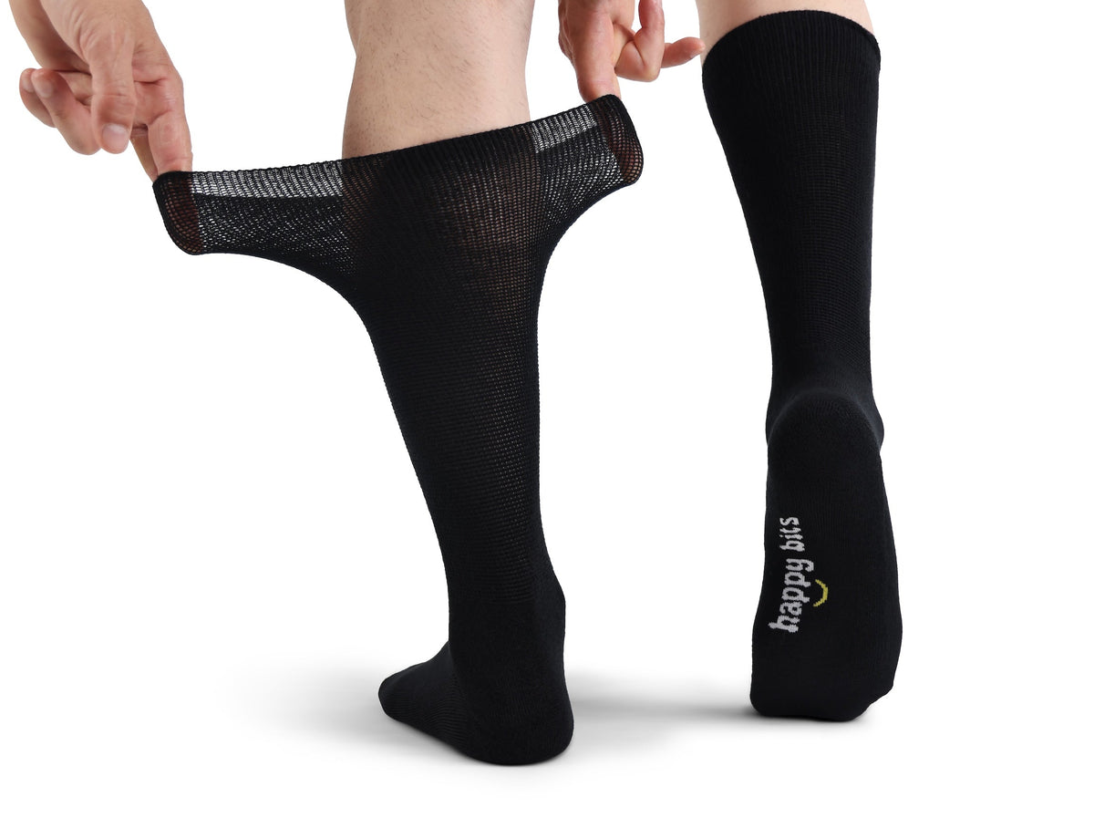 Cushioned Diabetic Bamboo Socks - Black