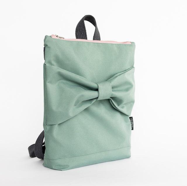 Kids Waterproof Mint Bow Backpack