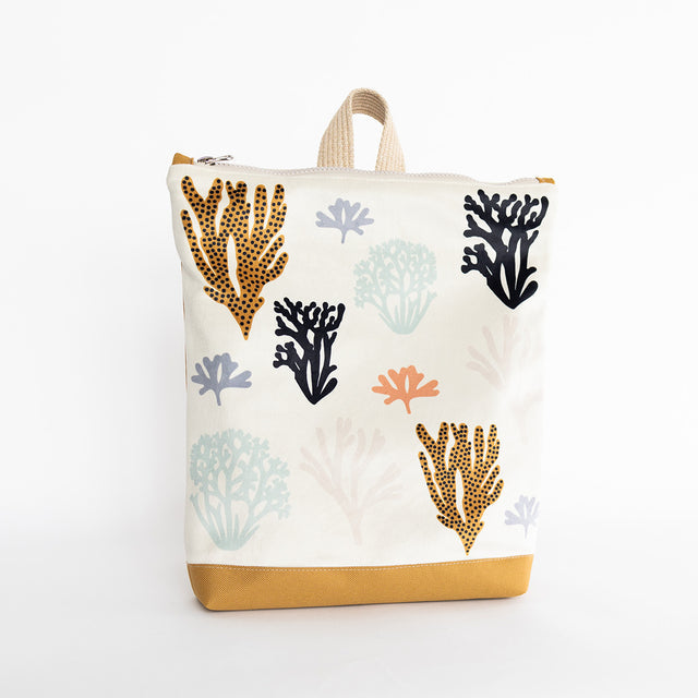 Girls&#39; Coral Pattern Velvet Backpack – Lightweight &amp; Stylish