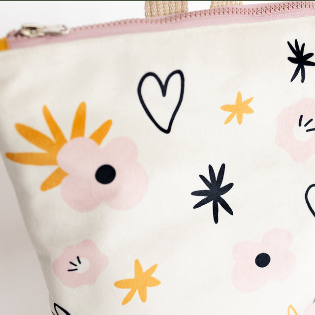 Girls' Flower Velvet Backpack, Lightweight & Adjustable