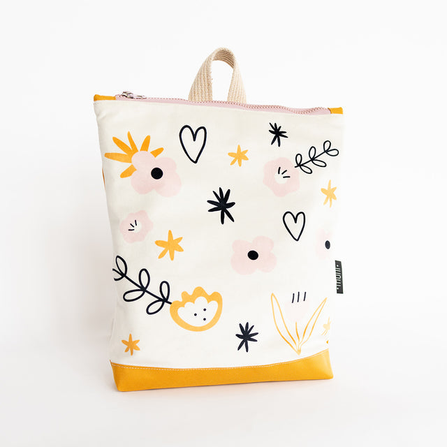 Girls' Flower Velvet Backpack, Lightweight & Adjustable