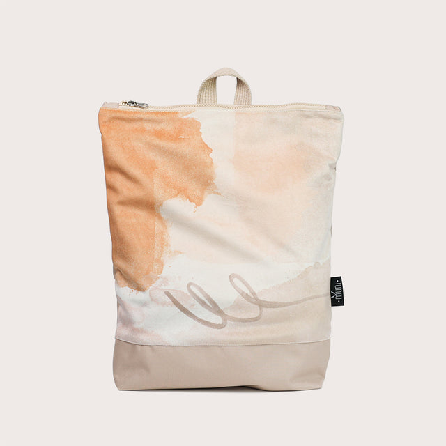 Abstract Beige Travel Backpack