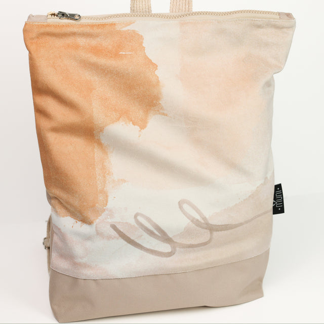 Abstract Beige Travel Backpack