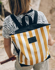 Kids backpack - Striped yellow and white