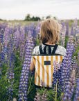 Kids backpack - Striped yellow and white