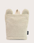 Eco-Friendly Beige Teddy Backpack for Kids – Sustainable & Fun by Muni at www.brixbailey.com
