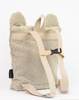 Eco-Friendly Beige Teddy Backpack for Kids – Sustainable & Fun by Muni at www.brixbailey.com
