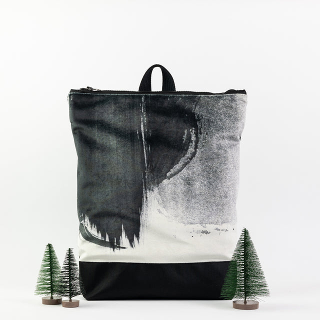 Black Watercolor Backpack for Daily Adventures