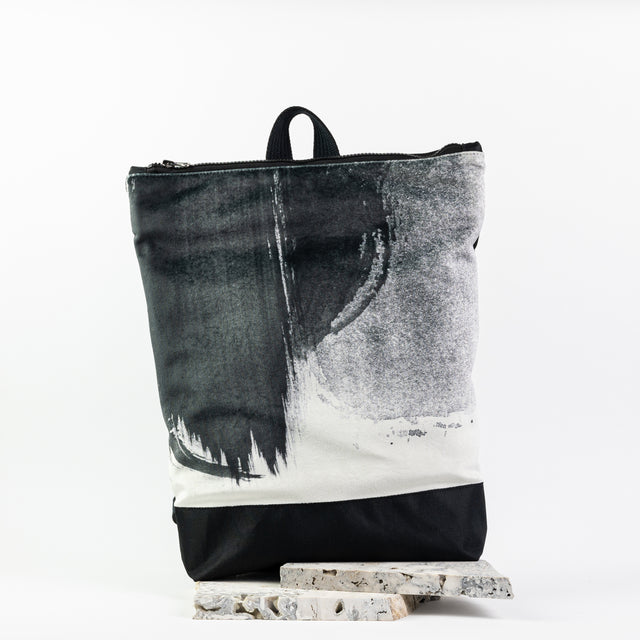 Black Watercolor Backpack for Daily Adventures