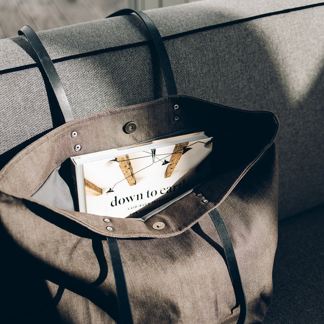 Brown Denim Everyday Tote Bag
