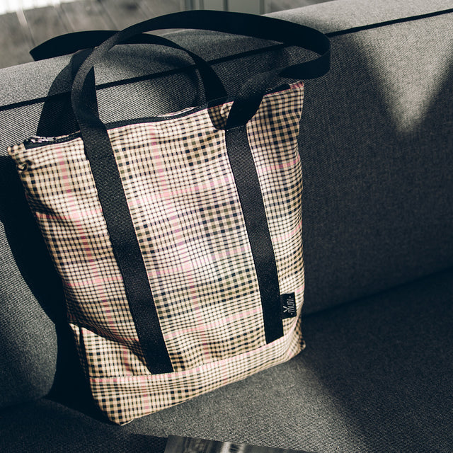 Tartan Fabric Everyday Tote Bag