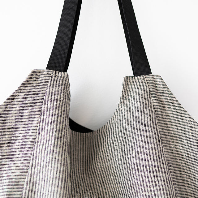 Striped Linen Tote Bag for Everyday Adventures
