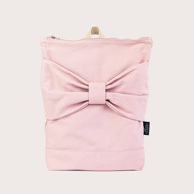 Pink Bow Denim Backpack