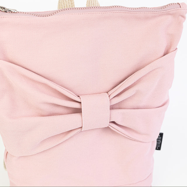 Pink Bow Denim Backpack