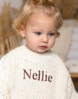 COZY Rainbow Speckle Chunky Sweater | Natural