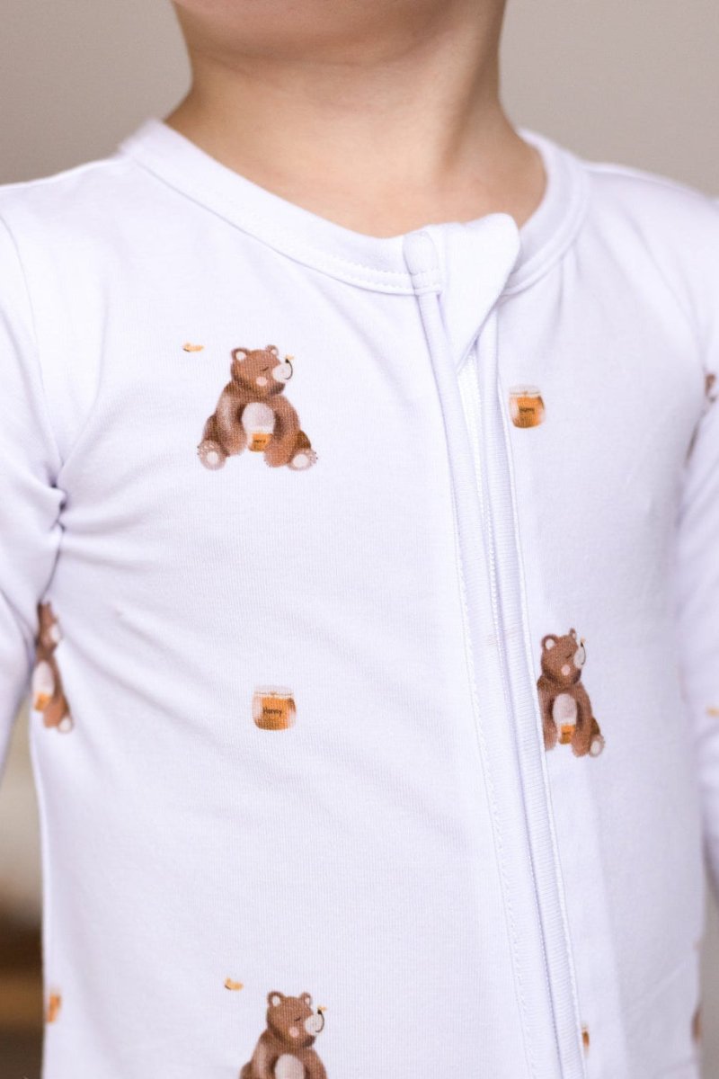 Bear Cotton Zip Sleepsuit One Piece