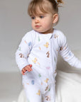 The COZY Hop Sleepsuit Ribbed Cotton Zip One Piece