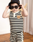 The Bear Beach Stripe Shorts & T-Shirt
