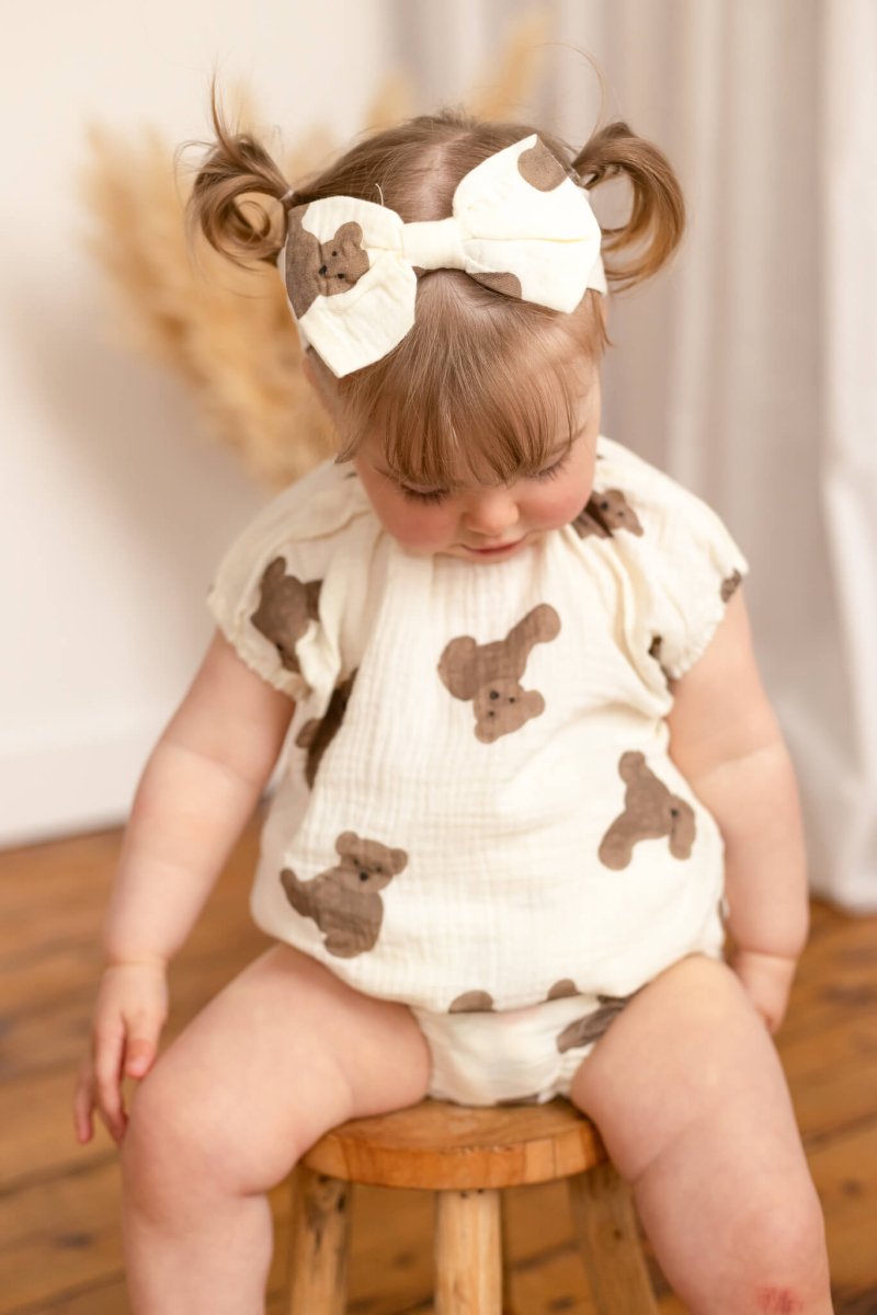 Bear 3 Piece Summer Set (T-Shirt, Shorts &amp; Headband)