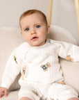 The Charming Bear Boucle Wrap Baby Grow Romper