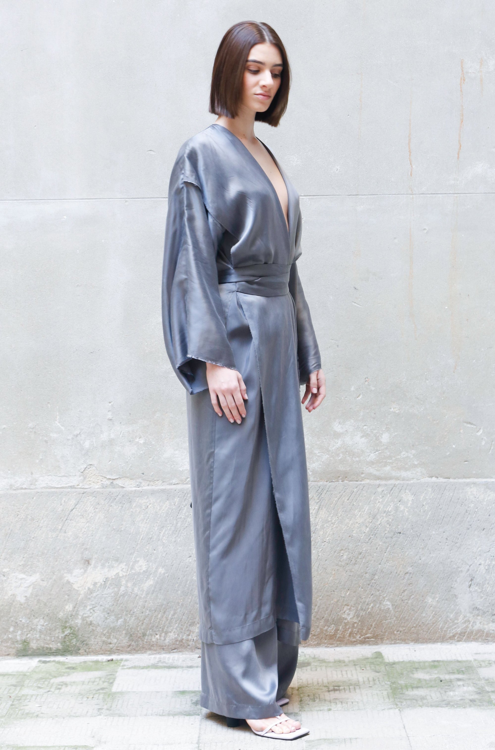 Bemberg Kimono Wrap Dress-5