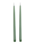 Sage Green LED Candle with Flickering Light