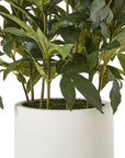 Large White Peony Faux Plant in Decorative Pot