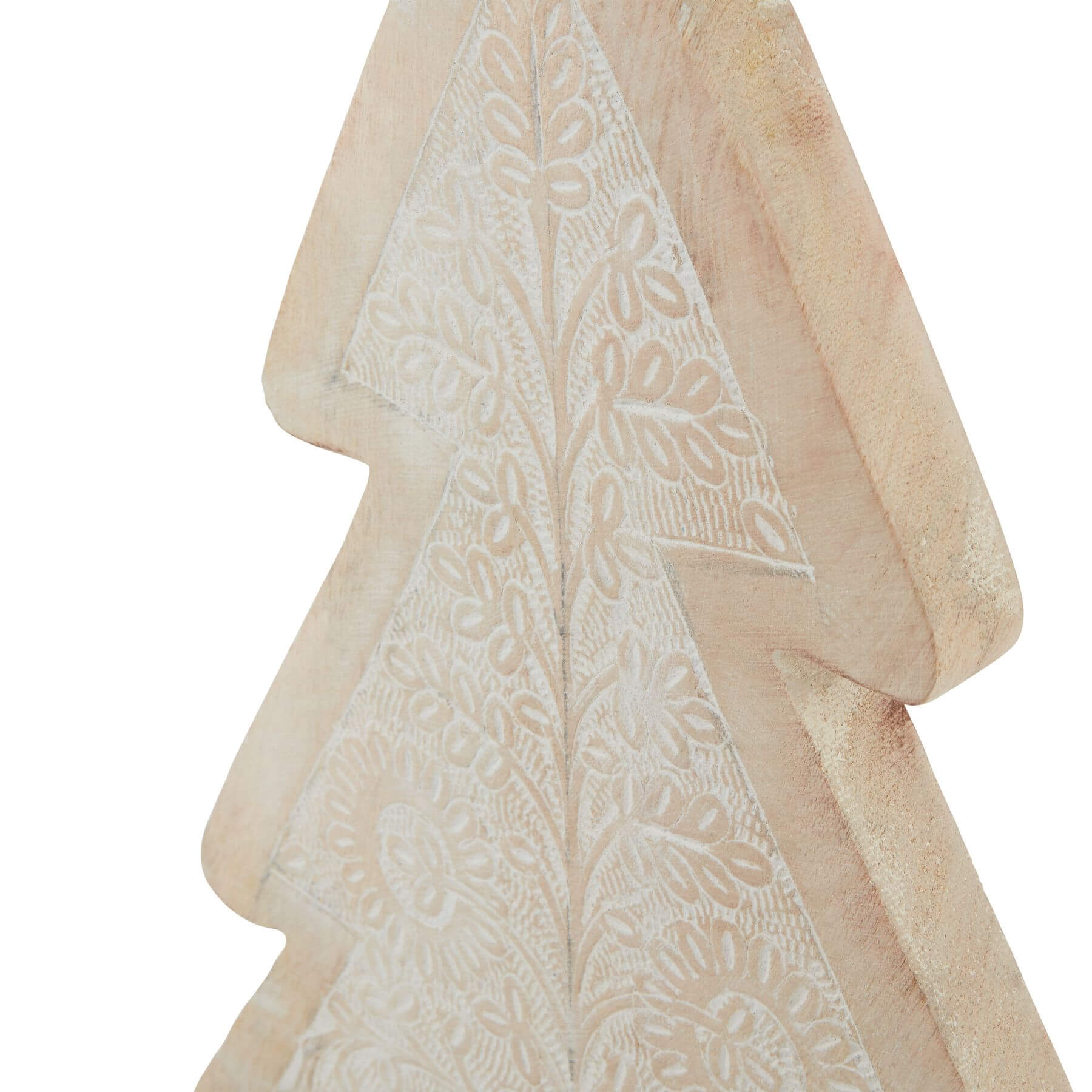 Large Whitewashed Decorative Wooden Tree