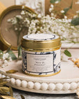 Rose de Provence Candle in a Matt Gold Tin