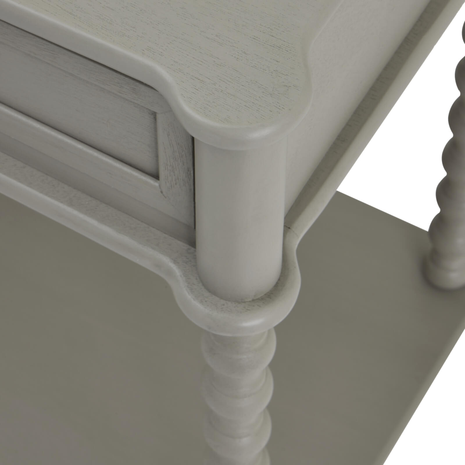 Two Drawer Console Table in Soft Grey