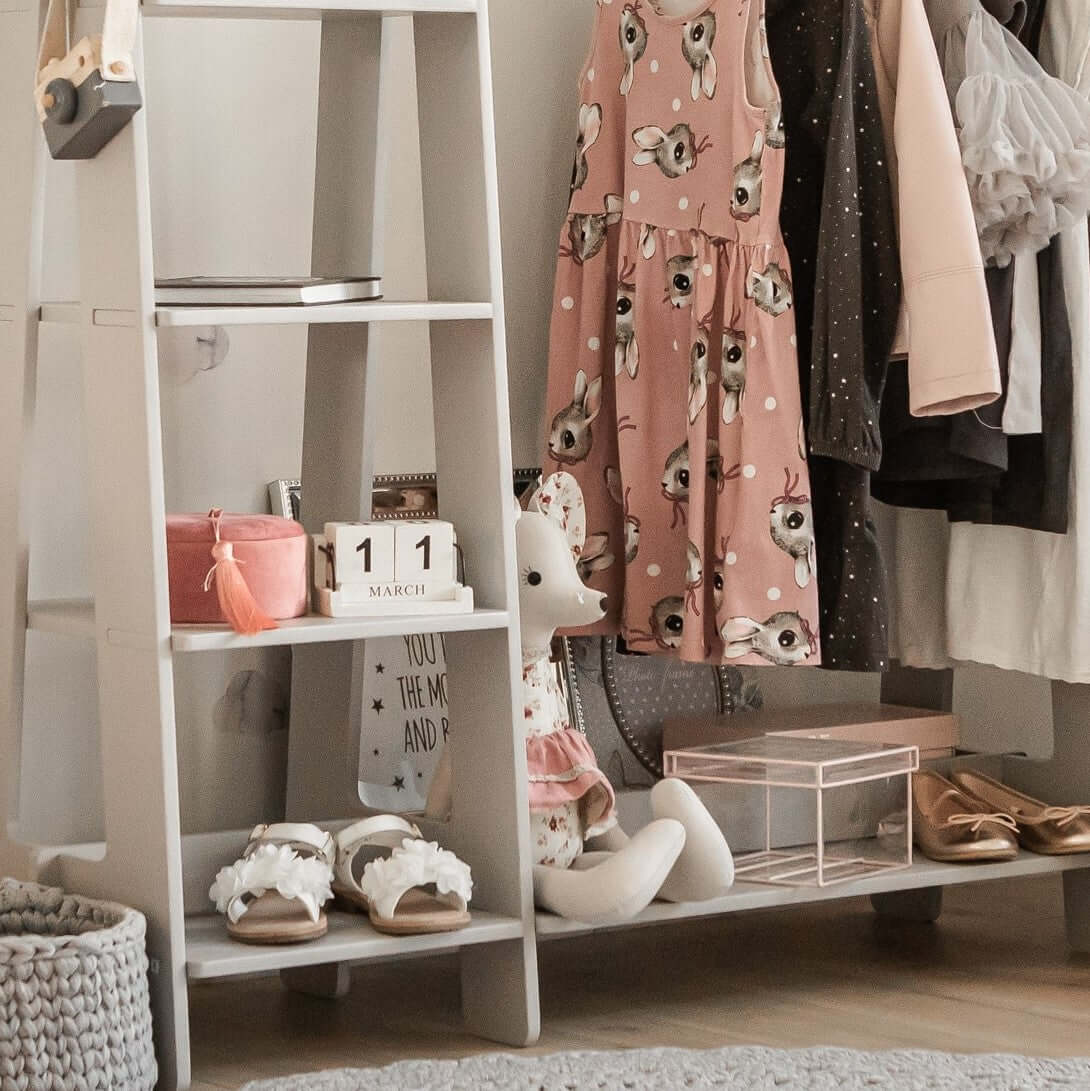 Toddler Clothing Rack with Shelves