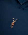 Unisex Indigo Blue Deer Hoodie